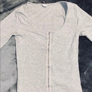 Gray half sleeved shirt
